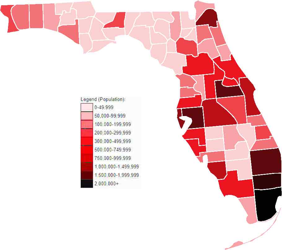 Florida has 67 Counties and at Least 953 Cities